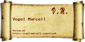 Vogel Marcell névjegykártya